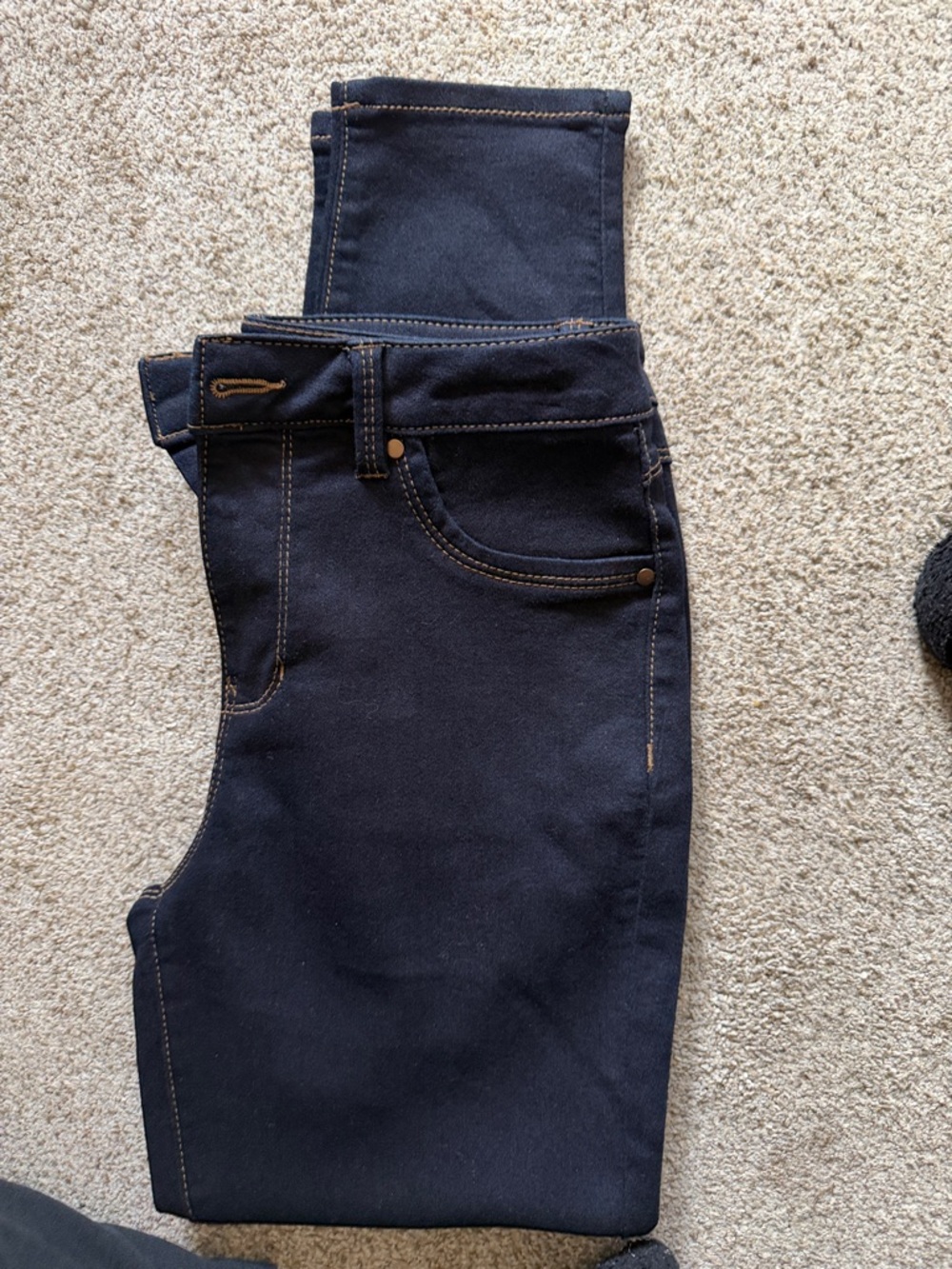 d. jeans Women's Skinny Jeans in dark blue with Contrast Stitching